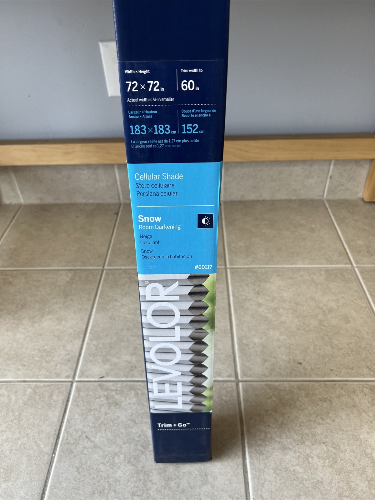 LEVOLOR 72-in X 72-in Cellular Shade Room Darkening Snow Color 60117