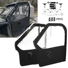 Left &Right Soft Doors Nylon Door+Plastic Window For Honda Pioneer 500 2015-2024