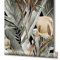 Eur 5,63/Qm / Tapete Marburg Spirit Of Jungle 47417 Floral Palmen Taupe GrüN