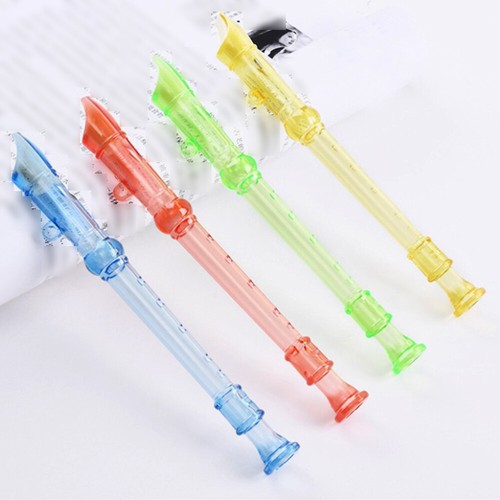 4 Pcs Transparent Musical Instruments hole Mini Flute Child