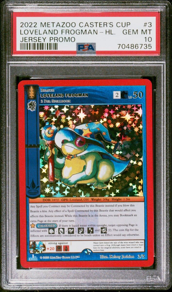 MetaZoo Loveland Frogman Caster Cup Jersey Promo PSA 10 LOW MetaZoo Loveland Frogman Caster Cup Jersey Promo PSA 10 LOW
