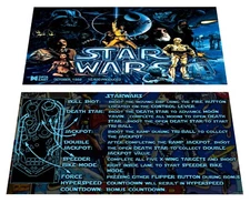 Data East Star Wars Pinball Custom Apron Instruction Cards