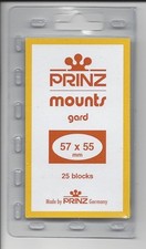 25 Prinz BLACK Mounts 57 x 55 U.S Reg Plate BlocksFREE U.S. Shipping w/$60 Order