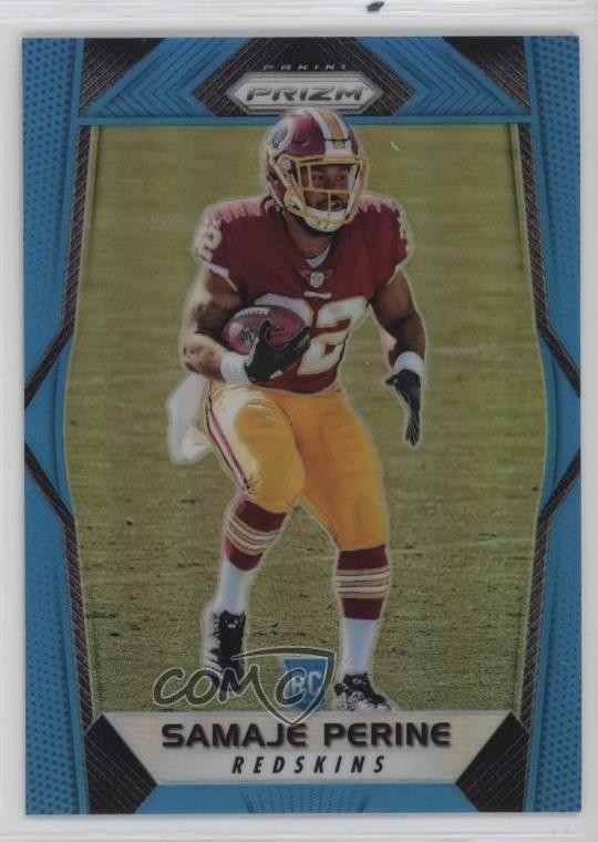 2017 Panini Prizm Rookies Light Blue Prizm 59/199 Samaje Perine #255 0q26