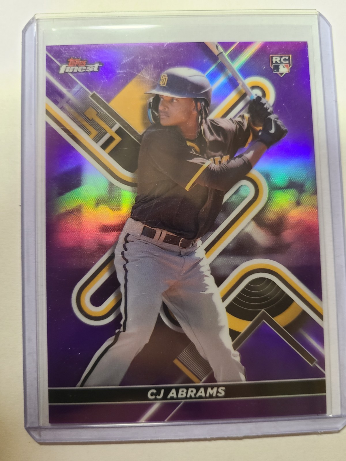 2022 Topps Finest - C.J. Abrams #39 Purple Refractor /250 (RC)