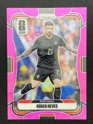 Ruben Neves 2026 Panini Prizm FIFA World Cup Pink Wave Base /45 #370