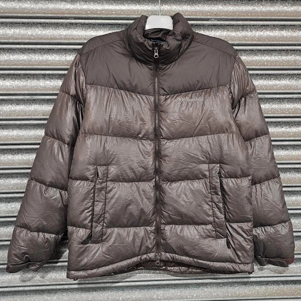 Columbia Men’s Insulated Puffer Jacket Brown Size Large Winter Outdoor Coat