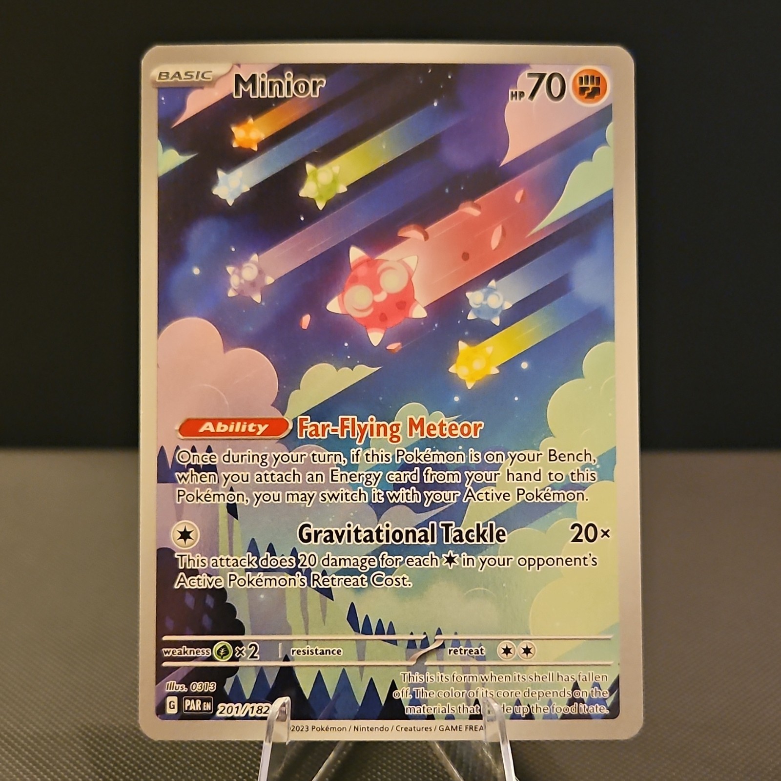 Pokemon Minior 201/182 Paradox Rift Illustration Rare Holo NM English
