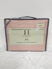 Heritage Home 800 Thread Count Egyptian Cotton Blend King Sheet Set Blush Pink