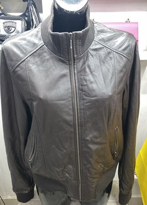 Lederjacke Conbipel Frau Brown Größe 50 Cod. AE22