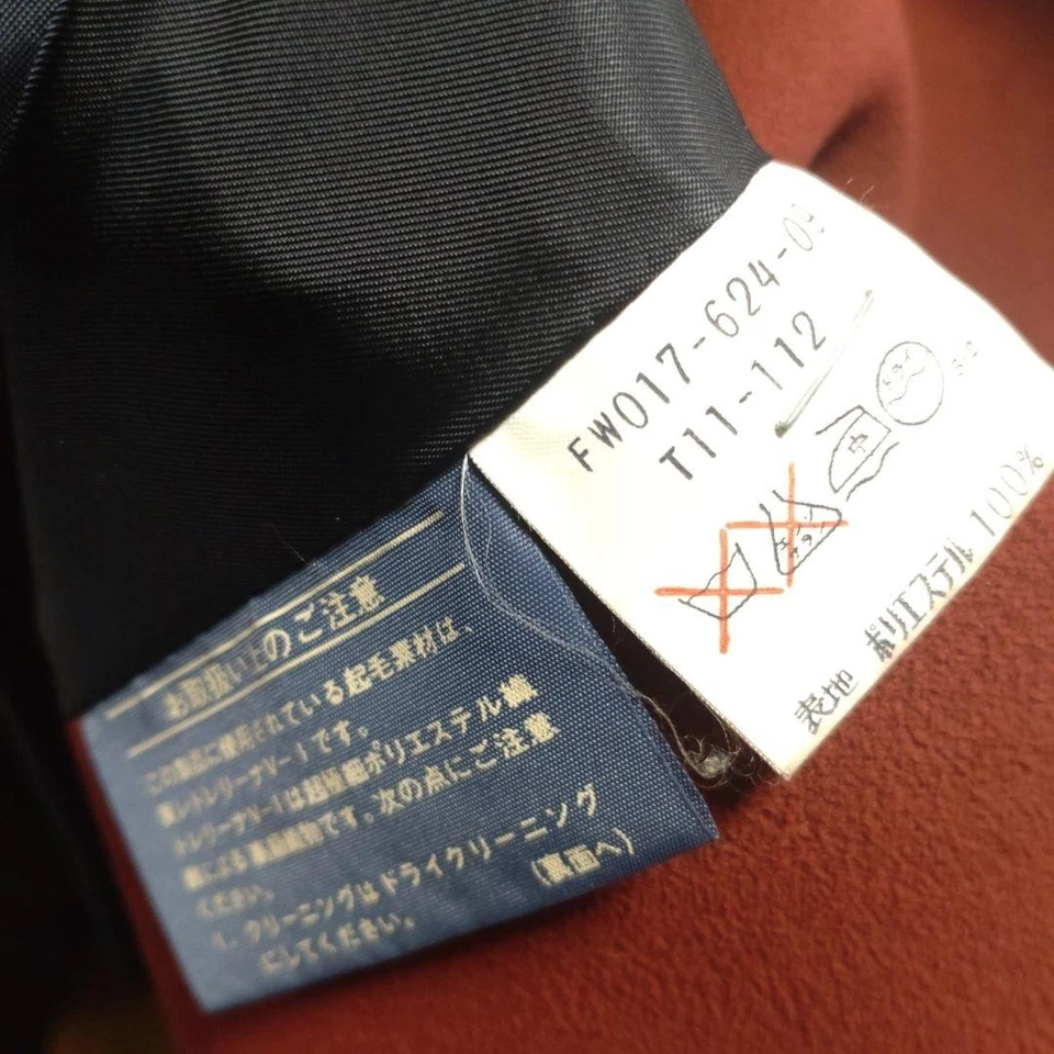 Auth Yves Saint Laurent Long Black Coat Free Size Women's Polyester - Image 4 of 4