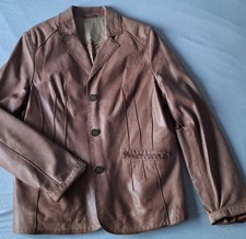 David Moore - echt Leder Jacke Blazer , Gr. 44 , viele coole Details w. Neu