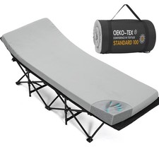 Camping Cot Mattress 2in Memory Foam Sleeping Pad,Soft Warm Non-Slip Camping ...