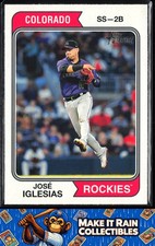 José Iglesias 2023 Topps Heritage #281 Colorado Rockies Baseball
