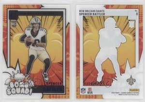 2024 Panini Clearly Donruss Bomb Squad Blue /49 Spencer Rattler #8 Rookie RC