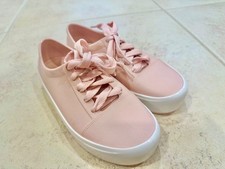 mini melissa pink and white lace up tennis shoes for kids