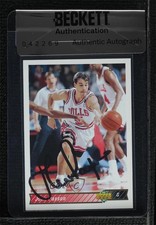 BAS 1992-93 Upper Deck John Paxson #137 Seal of Authenticity Auto 3c7