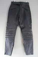 DYNAMIC LEATHERS BLACK COWHIDE COTTON LINED BIKER TROUSERS WAIST 30 IN/LEG 31 IN