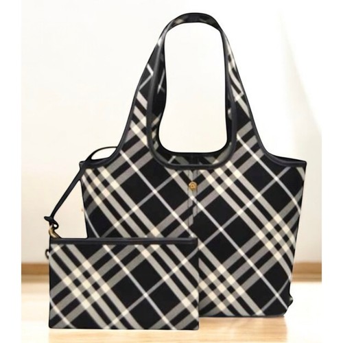 Burberry Small Check Tote Bag   
