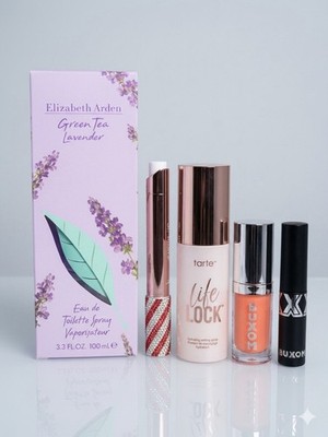 Premium Beauty Bundle: Tarte, Buxom & Elizabeth Arden Lavender - 5pc Set