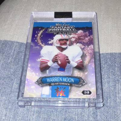 Wild Card Fantasy Football Kanji Warren Moon 2026 FMKCPU2-WM Insert # 1/8