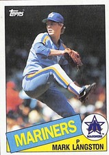 Mark Langston 1985 Topps Rookie RC Card #625 Seattle Mariners. rookie card picture