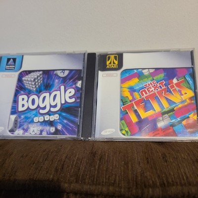 Vintage PC CD-ROM Puzzle Spiel Lot-The Next Tetris (Atari) & Boggle (Hasbro)