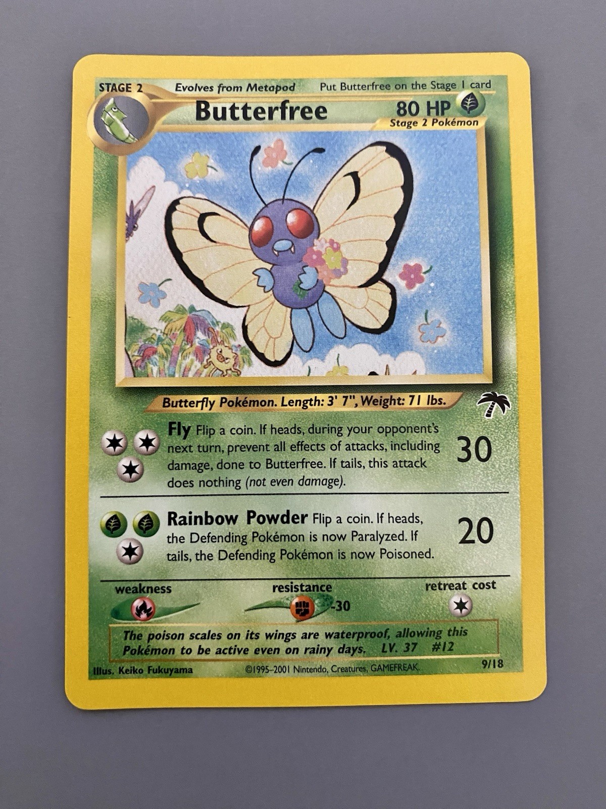 Butterfree 9/18 Southern Islands Rare Vintage Pokemon Card - NM