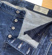 Auth Men's DIESEL ZATHAN Button Fly Dark Stretch Regular Bootcut jeans-36 x 28