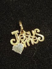 NIB Jesus ❤️ Me 14K Gold, Michael Anthony Necklace Pendant God Diamond Cut