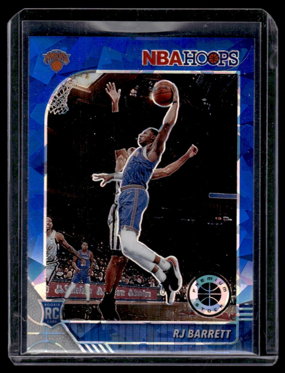 2019-20 Hoops Premium Stock Blue RJ Barrett Rookie New York Knicks #201