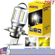 6500k H4 8w Led Hi-lo Beam Csp Motorcycle Headlight Bulb Golden Yellow White 2x