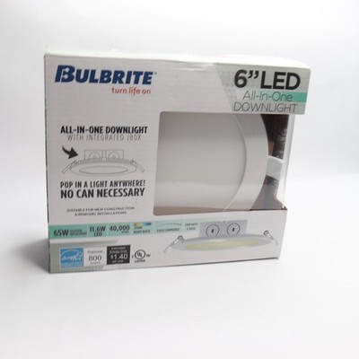 Bulbrite Dimmable Flat LED Recessed Downlight 6'' 773125