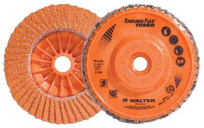 Walter 06A452 EnduroFlex Turbo Abrasive Flap Disc Pack of 10  36/60 Grit, 5