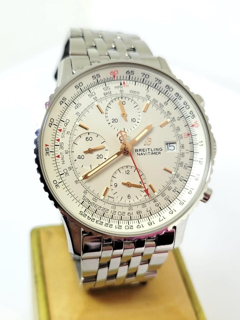 S/Steel BREITLING NAVYTIMER Chronograph Ref A13324*