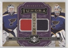 2007-08 Artifacts Tundra Tandems Metallic Purple Curtis Sanford Manny Legace 1vs