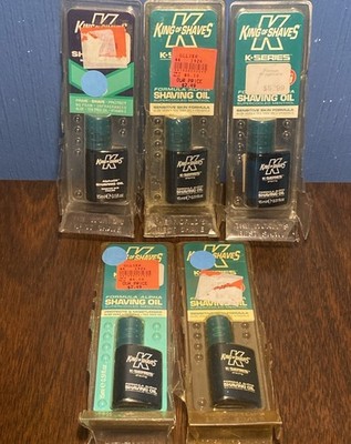 VTG King Of Shaves K-Series Shaving Oil Formula Alpha Sensitive Skin Lot 5x 15ml