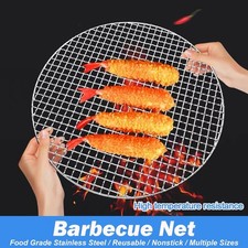 Round Grill Racks Stainless Steel Barbecue Net New BBQ Roasting Net