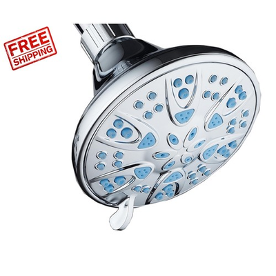 #ad Antimicrobial High Pressure Shower Head 6 Settings Aqua Blue Jets 1.8 GPM $18.81