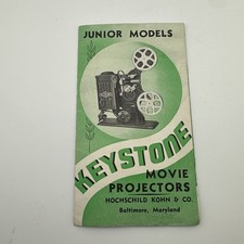Vintage Keystone Junior Models Movie Projector Brochure Price List