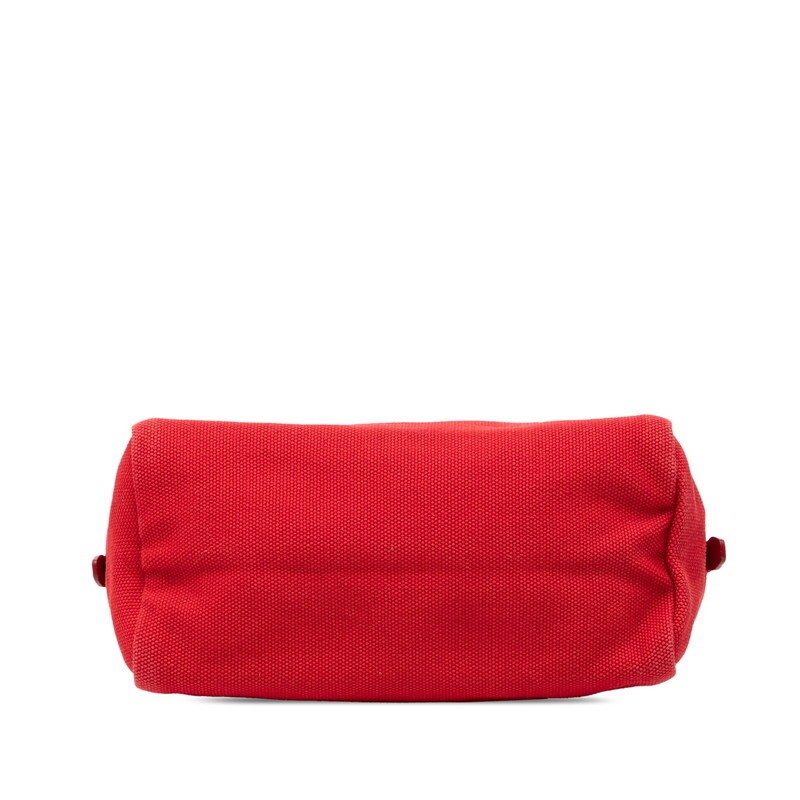 PRADA CANAPA Logo Pouch 1NA693 Red Canvas Ladies Used from japan thumbnail 3