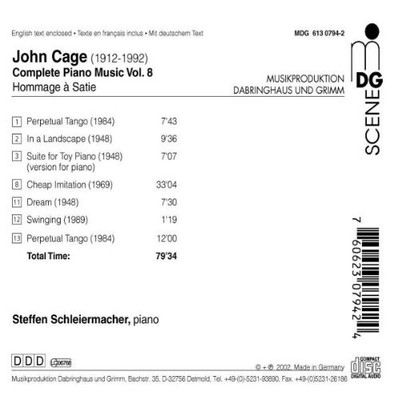 Steffen Schleiermacher Klaviermusik Vol.8 (CD)