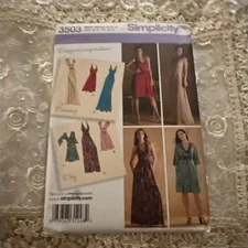 Simplicity Pattern 3503 Knit dress in 2 lengths uncut Sizes 6 8 10 12 14