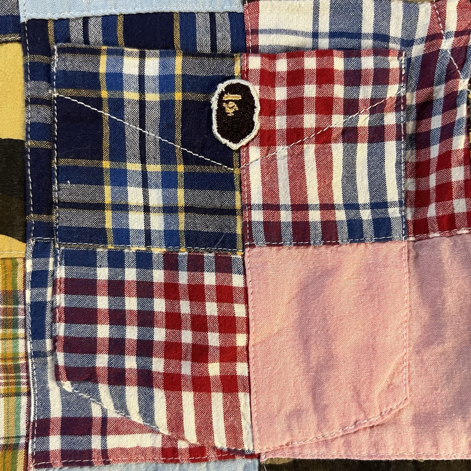 BAPE Camo Patchwork Short Sleeve Button Down Shir… - image 5