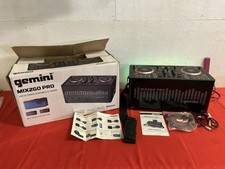 Gemini MIX2GO PRO Portable DJ Mixer with Built-in Speakers and LED Light Show