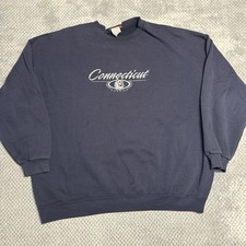 Vintage University Of Connecticut UConn Huskies Sweatshirt 3XL 90s Navy Blue