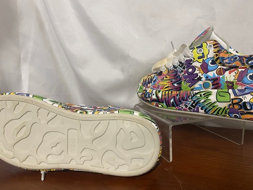 Women Graffiti Thick-soled Increased Outdoor shoes Sneakers Sz 240 - Picture 8 of 9