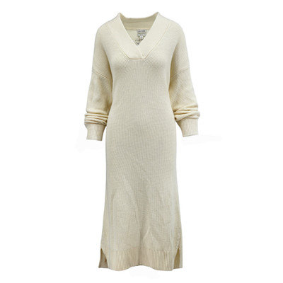 JAEGER Pure Merino Wool Knitted V-Neck Dress Womens Ladies RRP £150.00