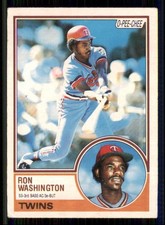 1983 O-Pee-Chee Ron Washington Minnesota Twins #27