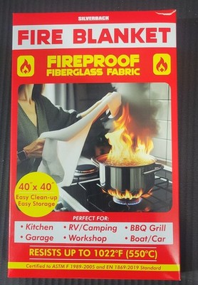 Silverback 40'' X 40'' Fireproof Fiberglass Fire Blanket